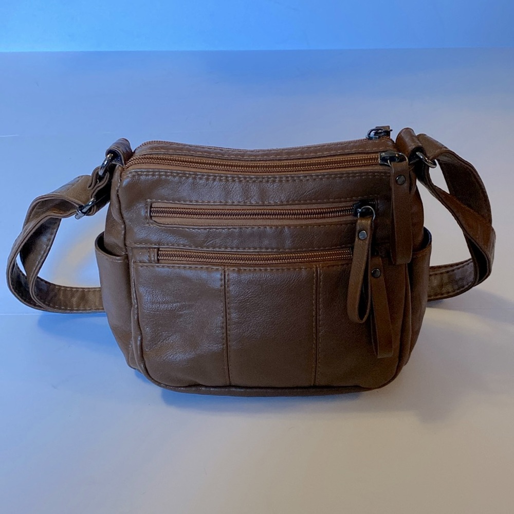 Volganik Rock Faux Leather Purse Brown